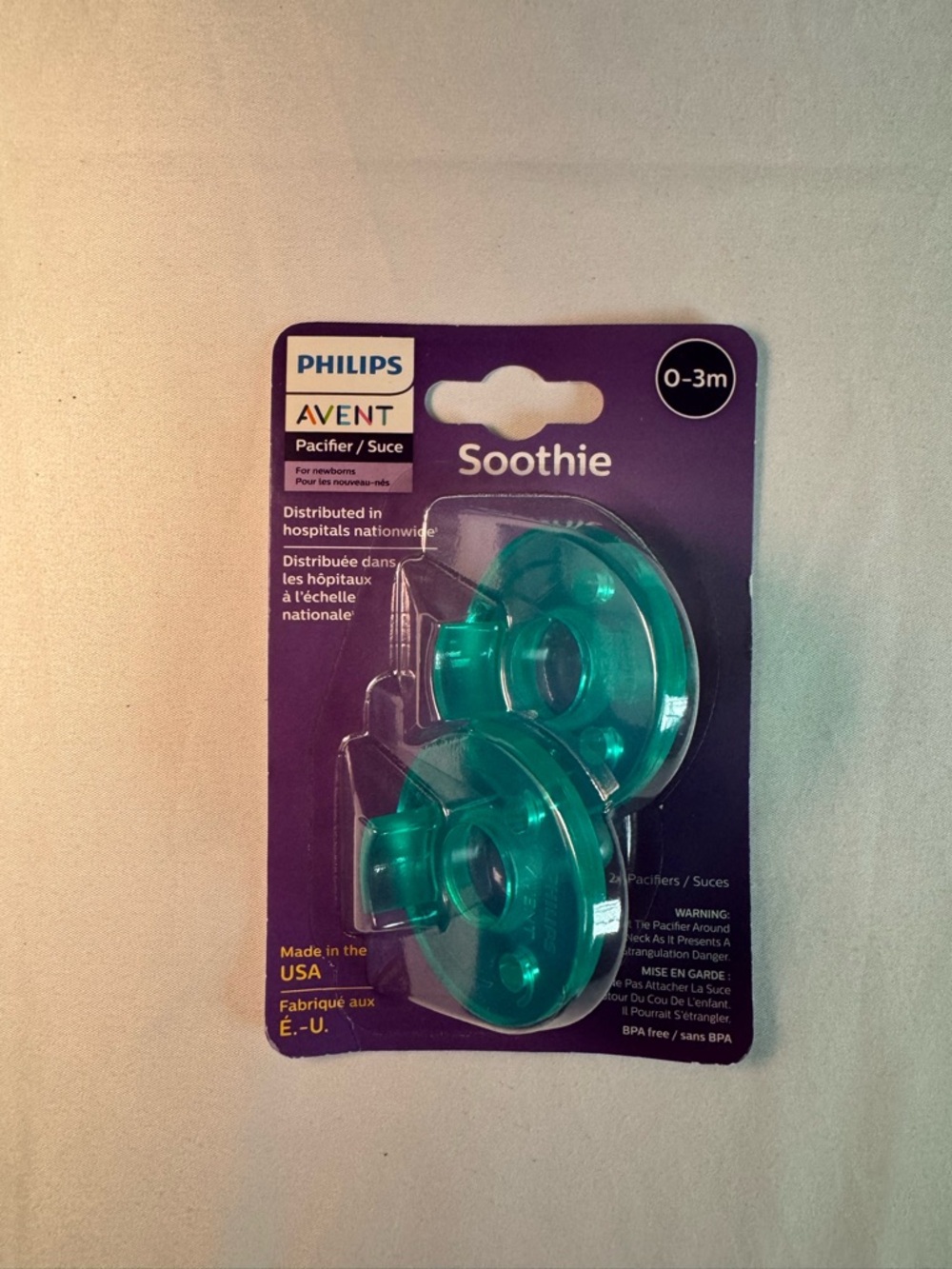 Philips Avent Soothie 0-3m Teal Pacifiers - 2 Pack